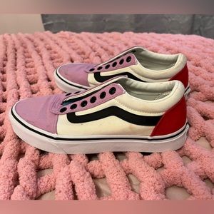 Old Skool vans (red, blue, purple, tan)
